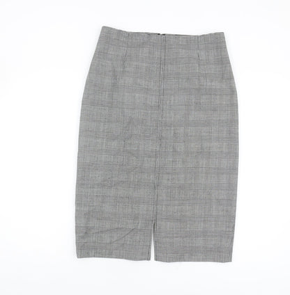 Jaeger Women's Grey Check Pencil Skirt Size 10
