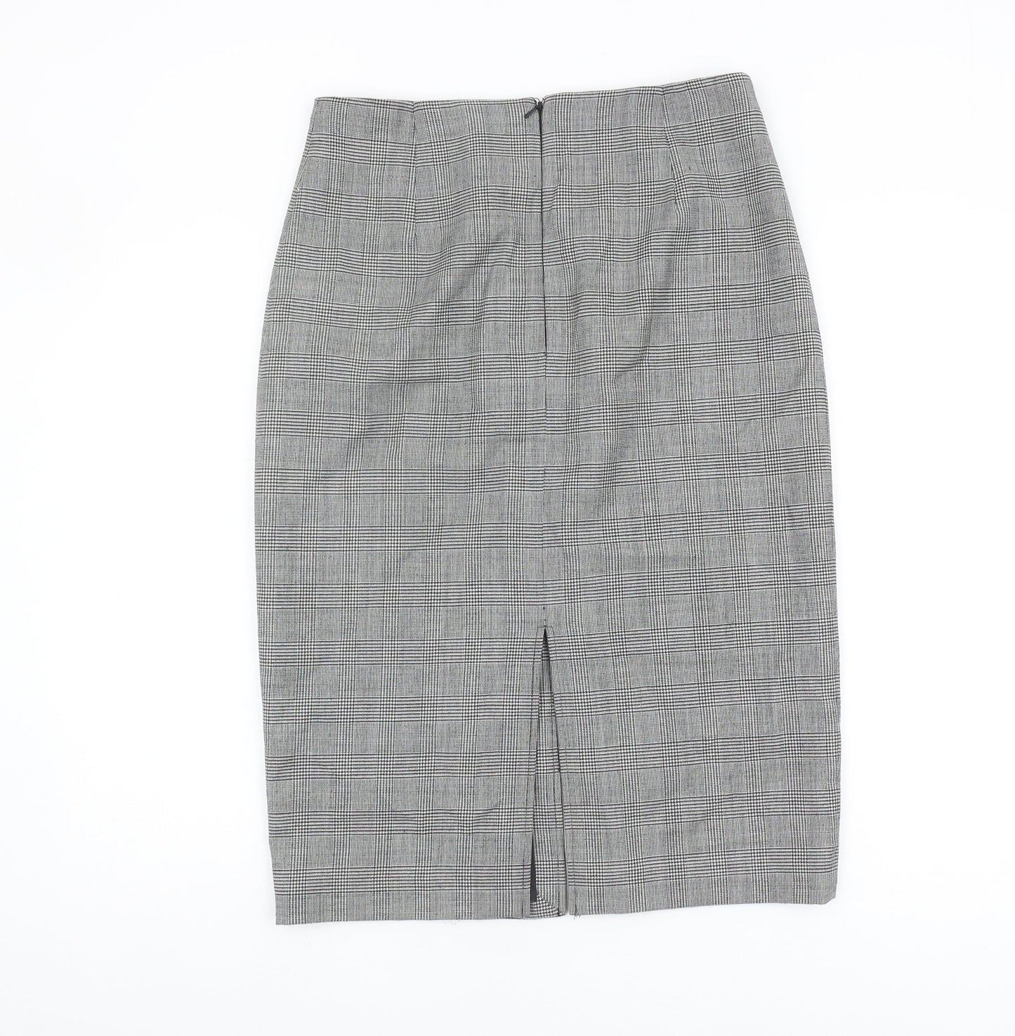 Jaeger Women's Grey Check Pencil Skirt Size 10