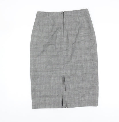 Jaeger Women's Grey Check Pencil Skirt Size 10