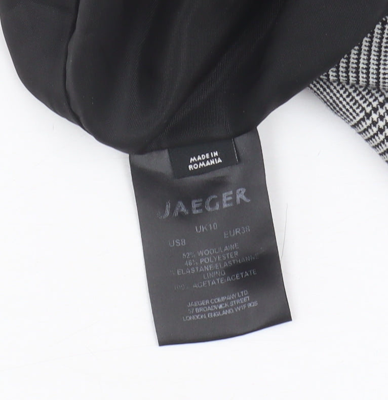 Jaeger Women's Grey Check Pencil Skirt Size 10