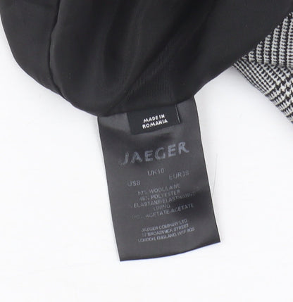 Jaeger Women's Grey Check Pencil Skirt Size 10