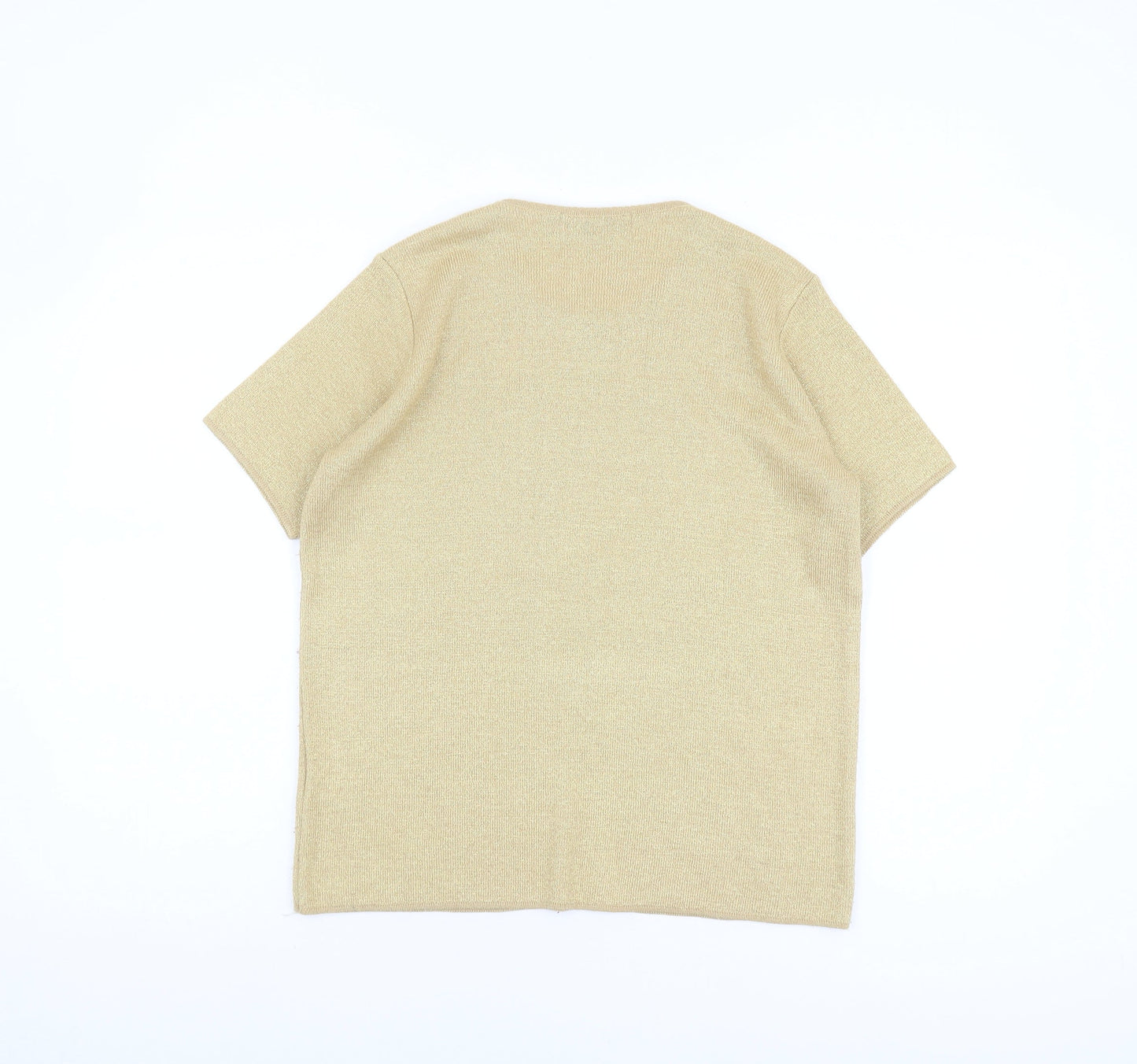 EWM Women's Beige Pullover, S, Crew Neck Knit Jumper