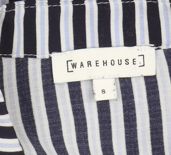 Womens UK Size 8 Warehouse Multicoloured Basic Blouse