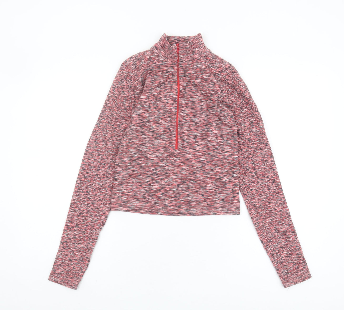 Urban Outfitters Women's Red Knit Mock Neck Top