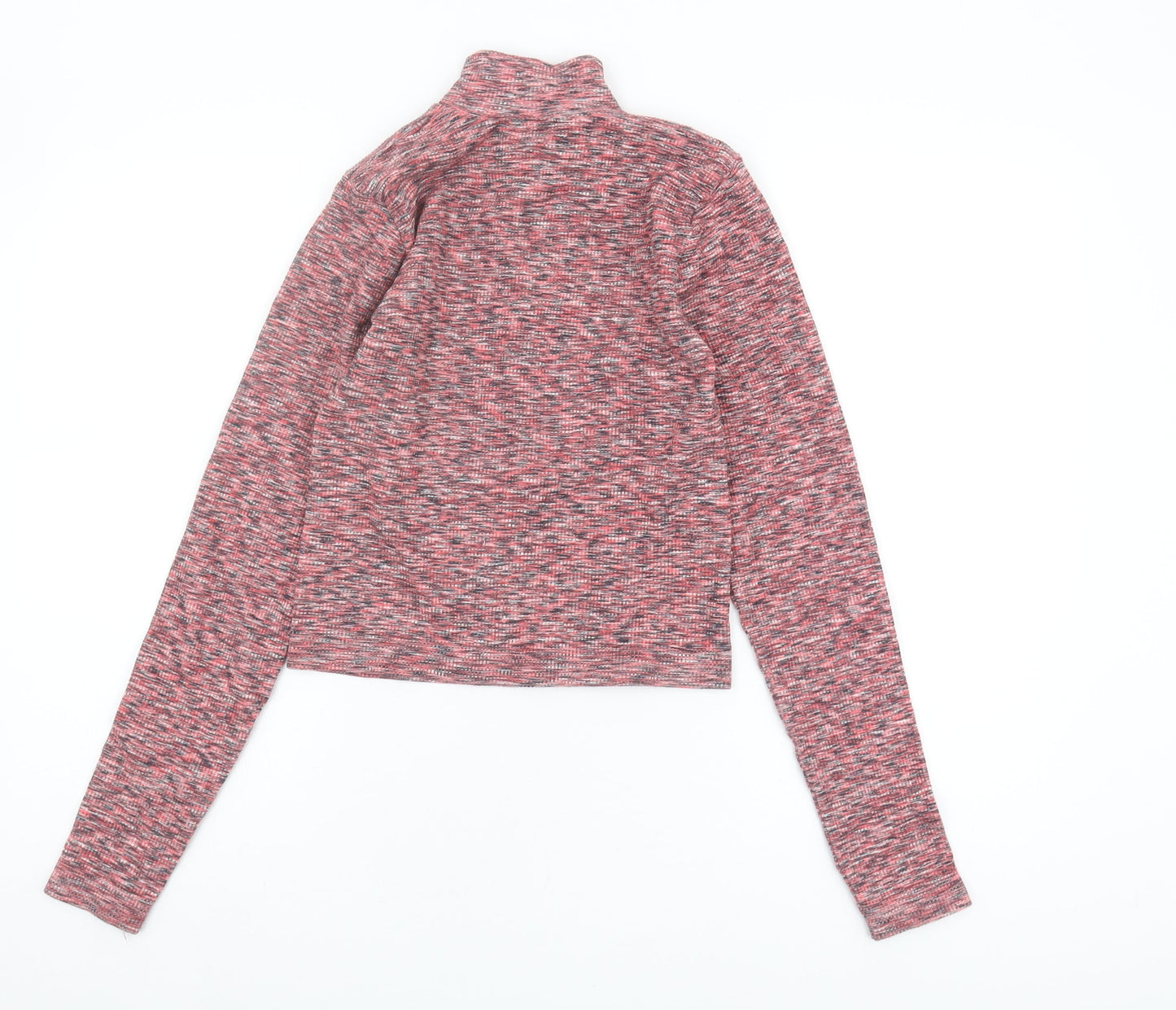 Urban Outfitters Women's Red Knit Mock Neck Top