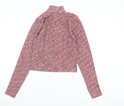 Urban Outfitters Women's Red Knit Mock Neck Top