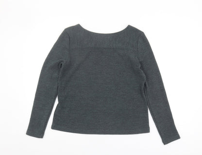 Womens UK Size S Oasis Grey Pullover Jumper
