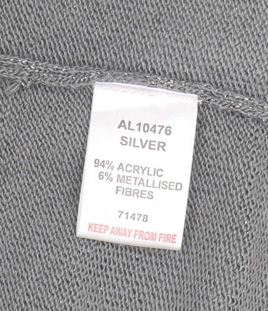 Cotton Traders Women's Silver Open Front Cardigan Size 22