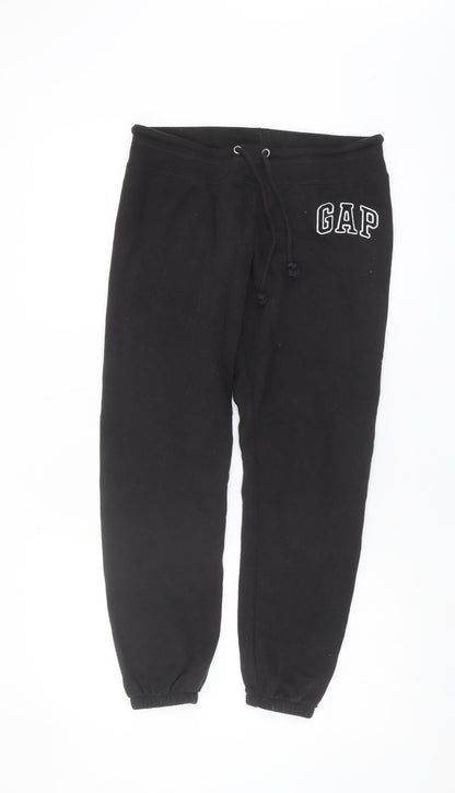 Womens UK Size S Gap Regular Fit Jogger Black Trousers