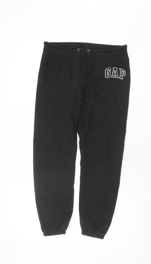 Womens UK Size S Gap Regular Fit Jogger Black Trousers