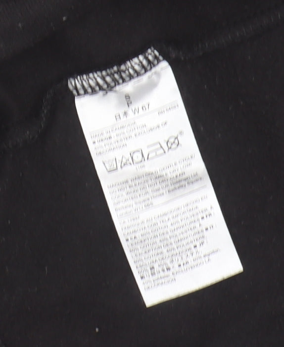 Womens UK Size S Gap Regular Fit Jogger Black Trousers