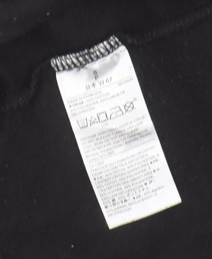 Womens UK Size S Gap Regular Fit Jogger Black Trousers