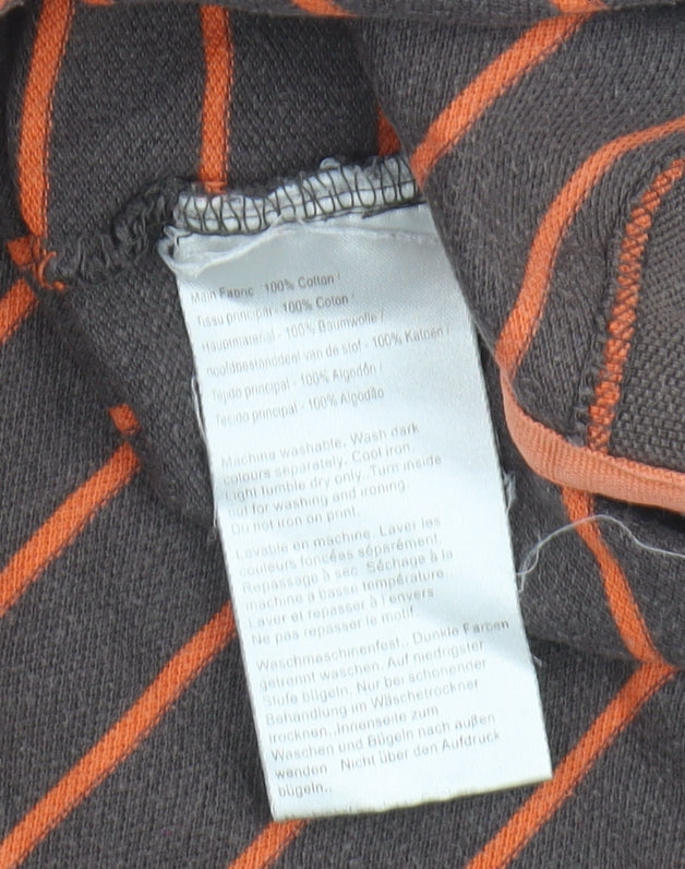 Dare2b Men's Brown Striped Polo Shirt Size L