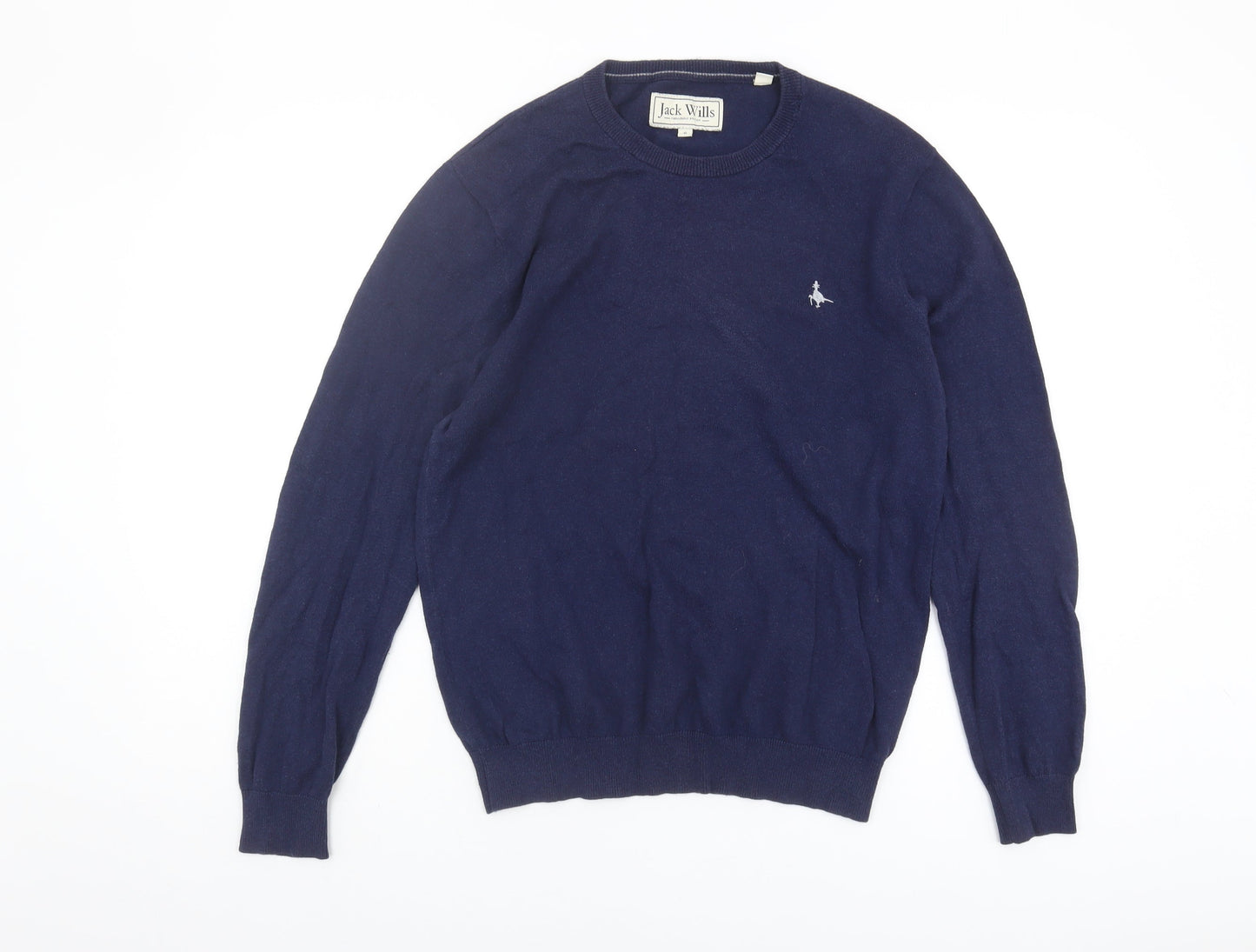 Jack Wills Men's Blue Cashmere Pullover Jumper S