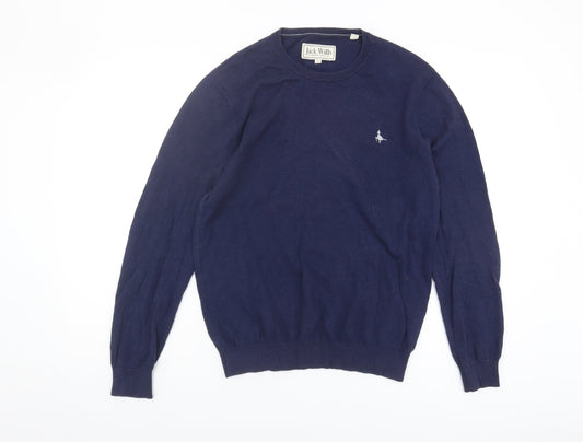 Jack Wills Men's Blue Cashmere Pullover Jumper S