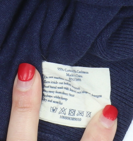 Jack Wills Men's Blue Cashmere Pullover Jumper S