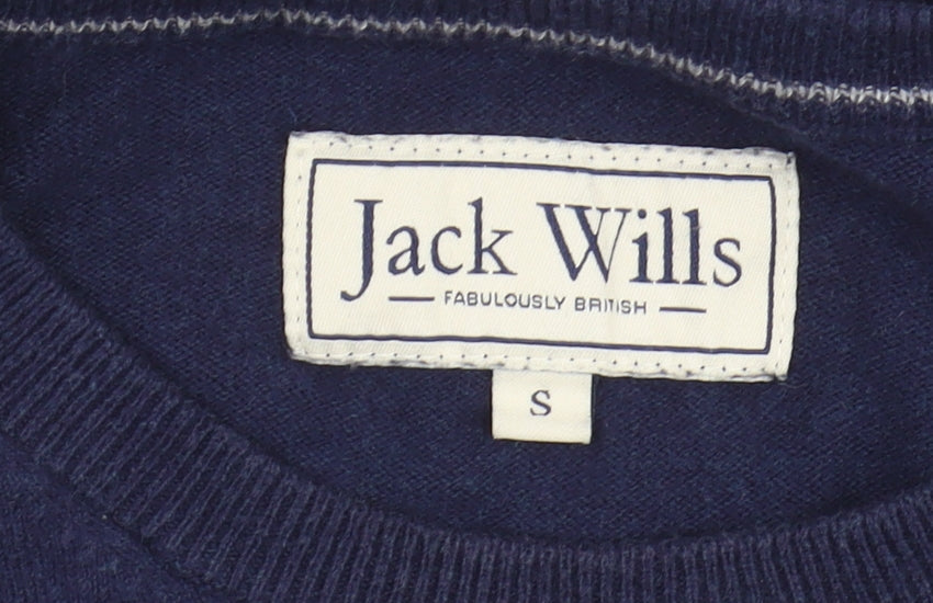 Jack Wills Men's Blue Cashmere Pullover Jumper S