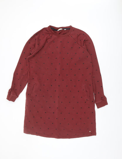 Fat Face Red Polka Dot Women's Dress, Size 12