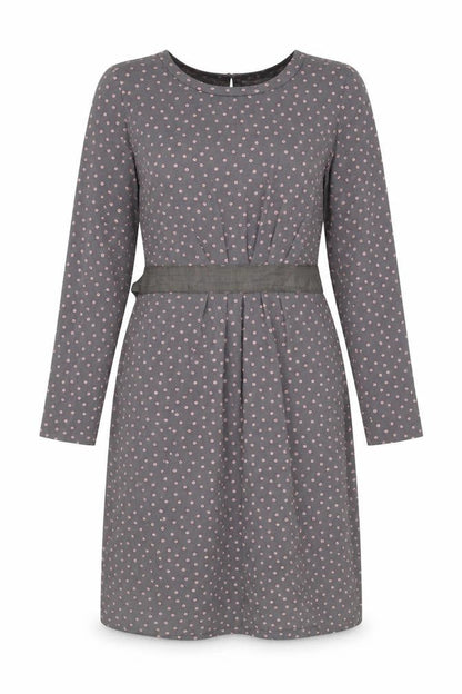 Joules Women's Grey Polka Dot Shift Dress Size 16