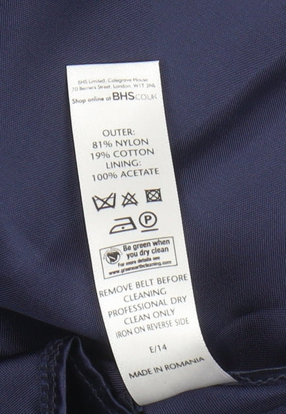 BHS Women's Blue Sleeveless Wedding Dress Size 8