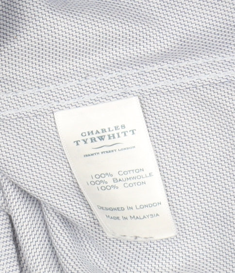 Charles Tyrwhitt Men's Blue Extra-Slim Fit Shirt