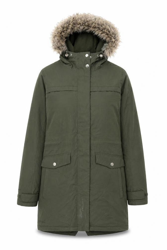 Womens UK Size 8 Regatta Green Parka Coat