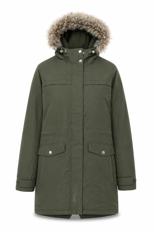 Womens UK Size 8 Regatta Green Parka Coat