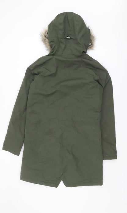 Womens UK Size 8 Regatta Green Parka Coat
