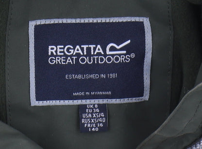 Womens UK Size 8 Regatta Green Parka Coat