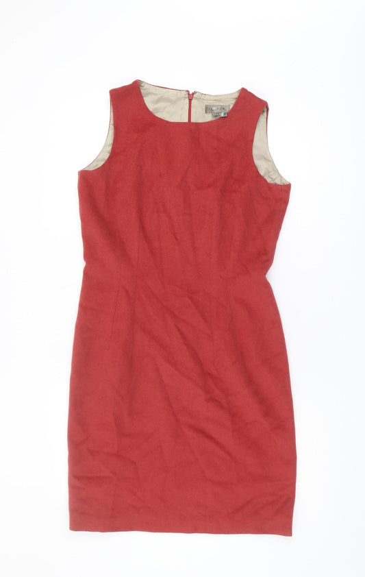 Jigsaw Women's Red Sheath Dress Size 8 Wool