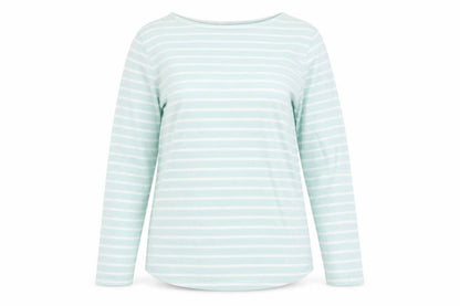 Lakeland Women's Blue Striped Basic T-Shirt, Size S