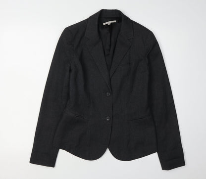 Gap Women Black Blazer Jacket, Size 2, Lined, Workwear