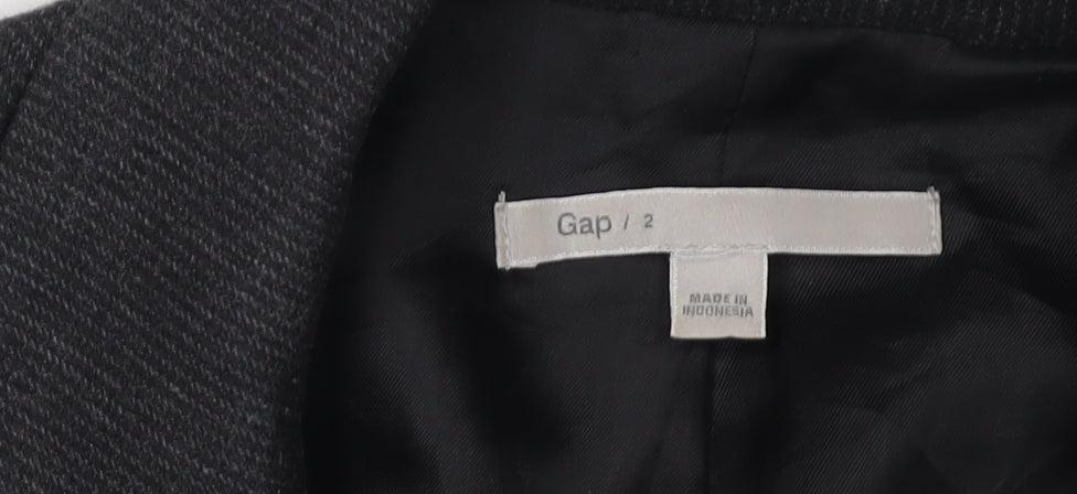 Gap Women Black Blazer Jacket, Size 2, Lined, Workwear