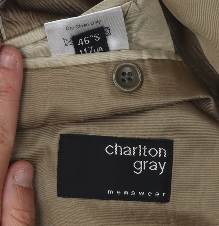 Mens UK Size 46 Charlton Gray Regular Grey Suit Jacket