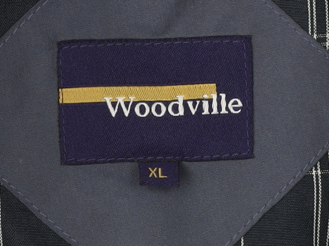 Woodville Men's Blue Bomber Jacket XL, Casual Style