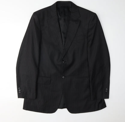 Mens UK Size 38 Brook Taverner Regular Black Suit Jacket