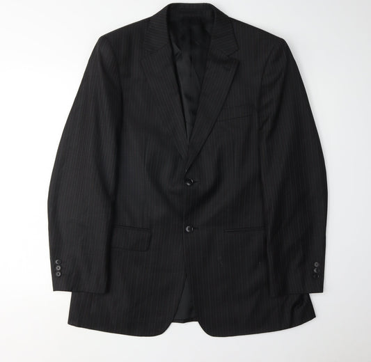 Mens UK Size 38 Brook Taverner Regular Black Suit Jacket