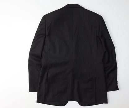 Mens UK Size 38 Brook Taverner Regular Black Suit Jacket