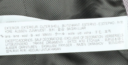 Zara Women's Grey Wool Blazer, Size 10, Lined, Autumn