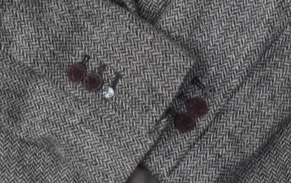 Zara Women's Grey Wool Blazer, Size 10, Lined, Autumn