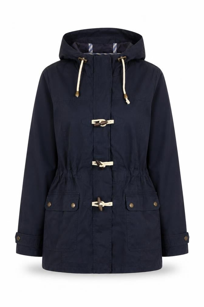 Womens UK Size 12 Fat Face Blue Parka Coat