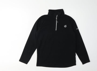 Dare 2b Boys Black 9-10 Years Fleece 1/2 Zip Sweatshirt