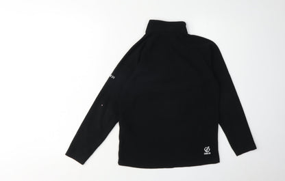 Dare 2b Boys Black 9-10 Years Fleece 1/2 Zip Sweatshirt