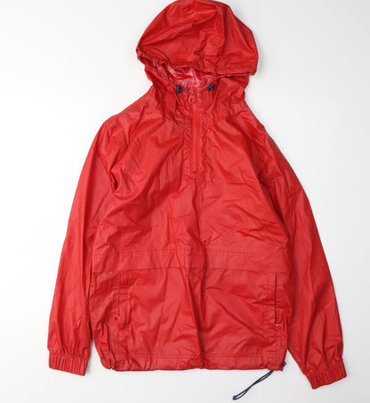 Womens UK Size 10 Joules Red Anorak Coat