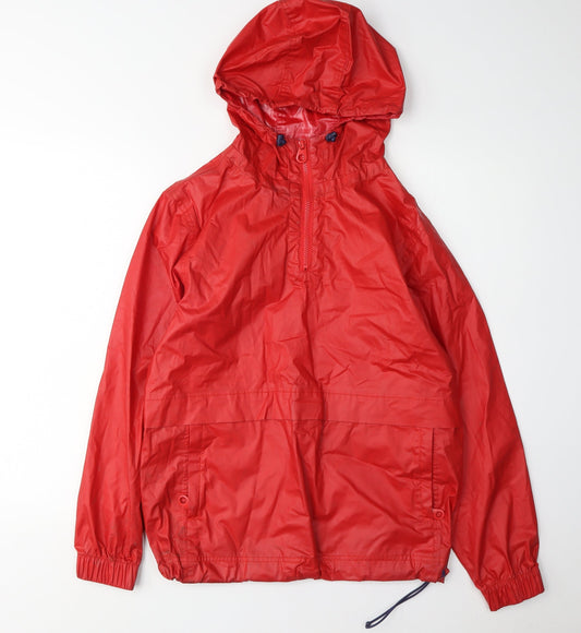 Womens UK Size 10 Joules Red Anorak Coat