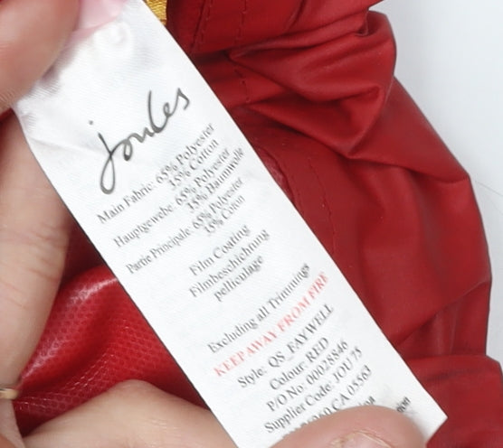 Womens UK Size 10 Joules Red Anorak Coat