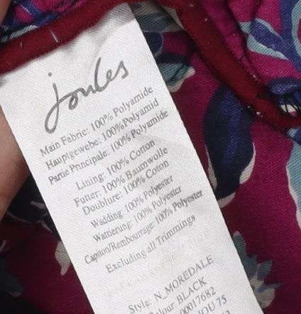 Womens UK Size 8 Joules Black Quilted Coat