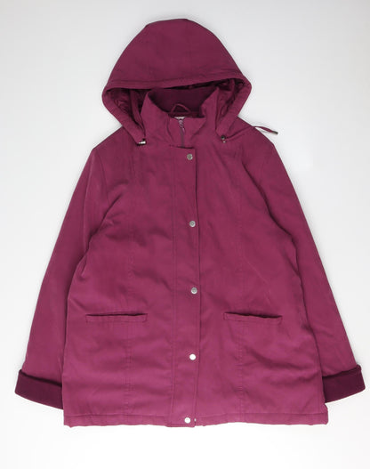 EWM Women's Pink Parka Jacket Size 20 Hooded