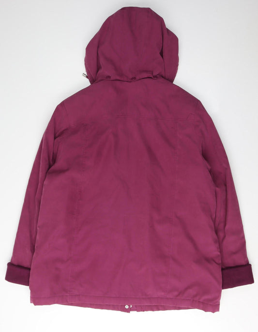 EWM Women's Pink Parka Jacket Size 20 Hooded