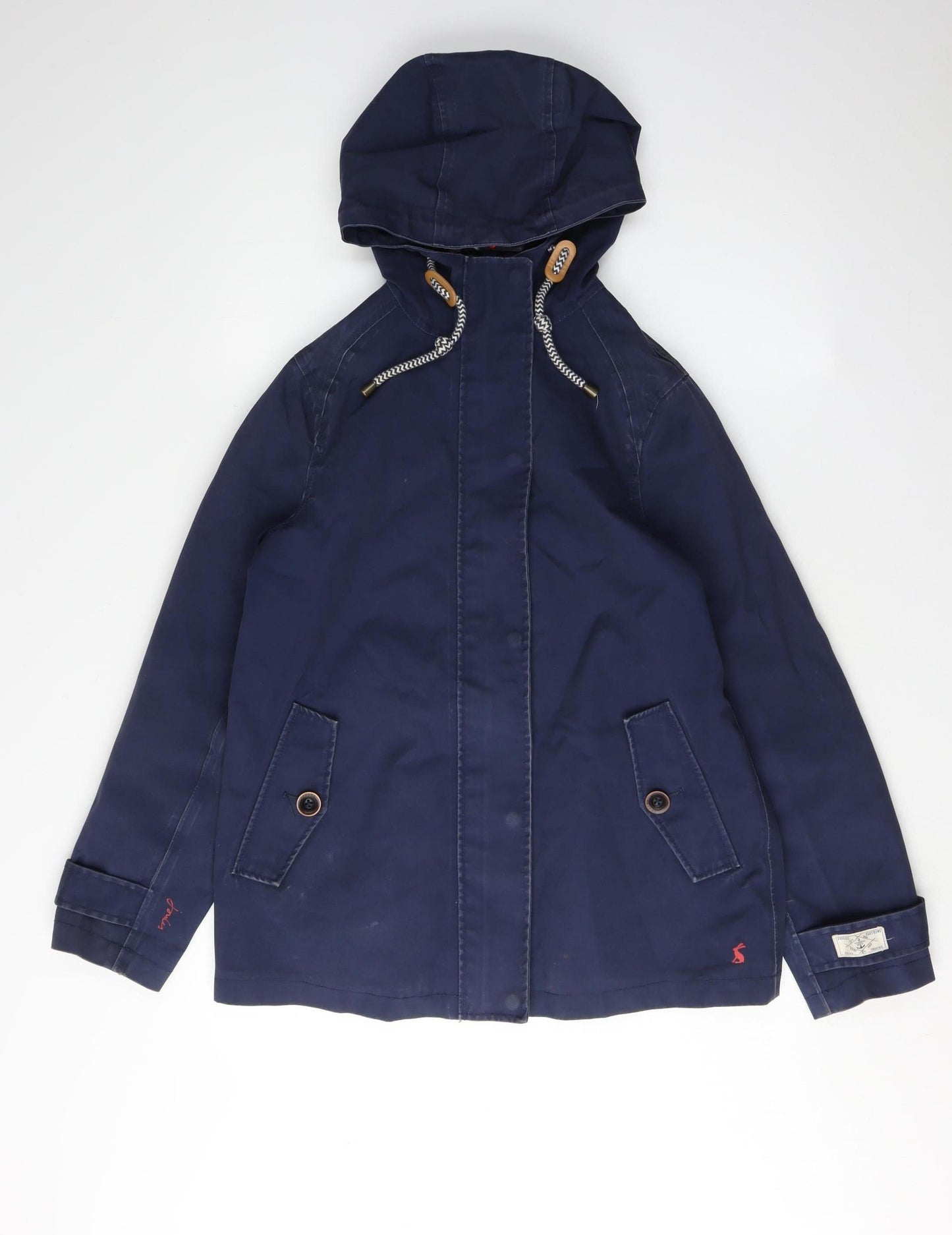Womens UK Size 10 Joules Blue Rain Coat
